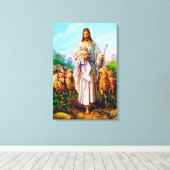 John 10:7-21 Ich bin die gute Hirtenfrau-Leinwand Leinwanddruck (Insitu (Holzboden))