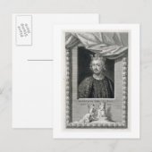 John (1167-1216) King of England von 1199, Grav Postkarte (Vorne/Hinten)