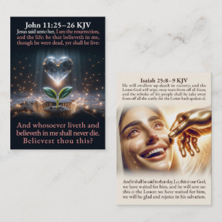 John 11:25–26 and John 11:25–26 KJV Card Box Visitenkarte