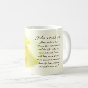 John 11:25-26 Ich bin die Auferstehung und das Leb Kaffeetasse