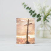 John 11:25-26 KJV Cards Visitenkarte (Stehend Vorderseite)