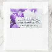 John 11:25 Ich bin die Auferstehung und das Leben, Rechteckiger Aufkleber (Tasche)