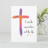 John 11:25 Ostergrusskarte Feiertagskarte (Stehend Vorderseite)