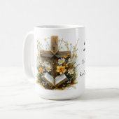 John 11:25 Resurrection Scripture Art  Kaffeetasse (Vorderseite Links)