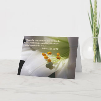 John 11:25 Scripture Card Karte
