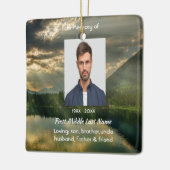 John 11: 25, Scripture Memorial Keepsake Keramikornament (Links)