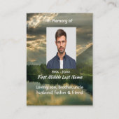 John 11: 25, Scripture Memorial Keepsake Visitenkarte (Vorderseite)