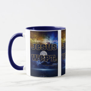 John 11:35 KJV Bible Verse Pic Two-Tone Tasse