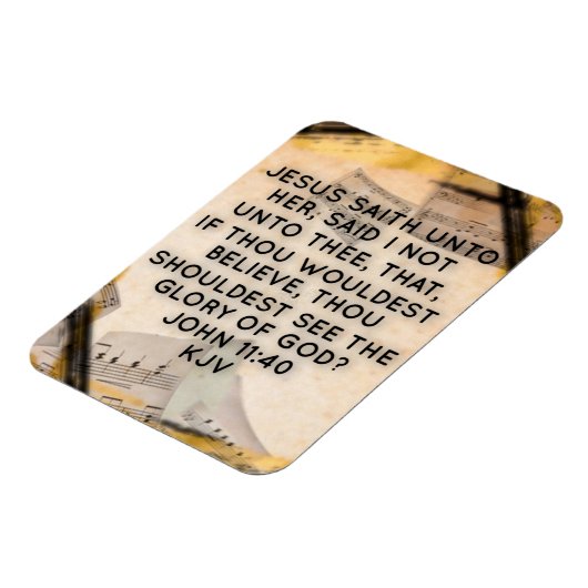 John 11:40 KJV Bible Verse Magnet (Linke Seite)