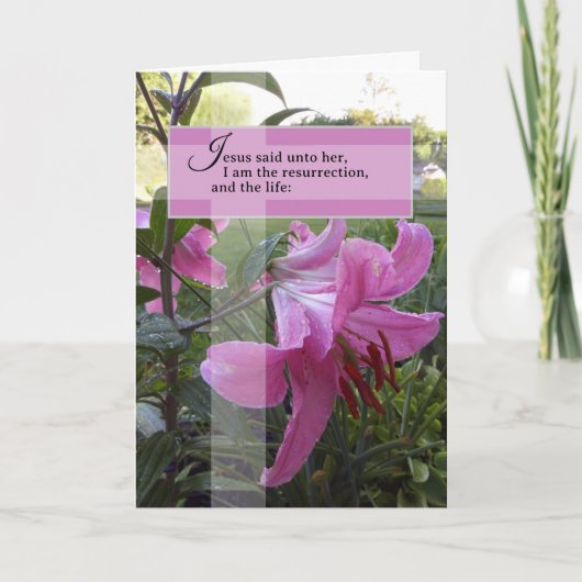 John 11 Happy Resurrection Sonntag Osterkreuz Karte (Vorderseite)