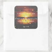 John 12:46 Bible Verse Christlich Scripture Sticke Quadratischer Aufkleber (Tasche)