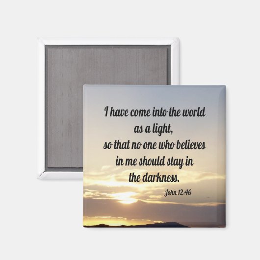 John 12:46 magnet (Vorderseite/Rückseite)