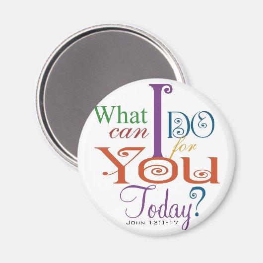 John 13:1-17 Wash Disciples Feet Scripture-Wear Magnet (Vorderseite/Rückseite)