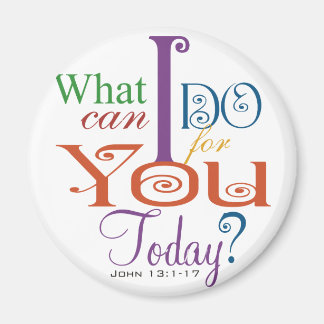 John 13:1-17 Wash Disciples Feet Scripture-Wear Magnet