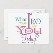 John 13:1-17 Wash Disciples Feet Scripture-Wear Postkarte (Vorne/Hinten)