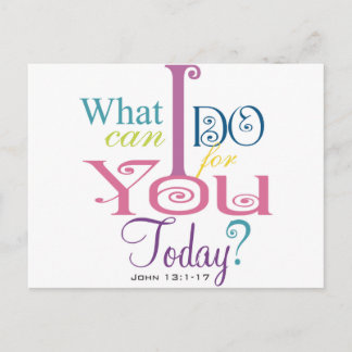 John 13:1-17 Wash Disciples Feet Scripture-Wear Postkarte
