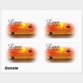 John 13:34-35 Liebe einander Aufkleber (Blatt)