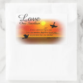 John 13:34-35 Liebe einander Aufkleber (Tasche)