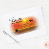 John 13:34-35 Liebe einander Aufkleber (Umschlag)