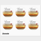 John 13:34-35 Liebe einander Aufkleber (Blatt)