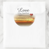 John 13:34-35 Liebe einander Aufkleber (Tasche)