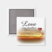 John 13:34-35 Liebe Magnet (Vorderseite/Rückseite)