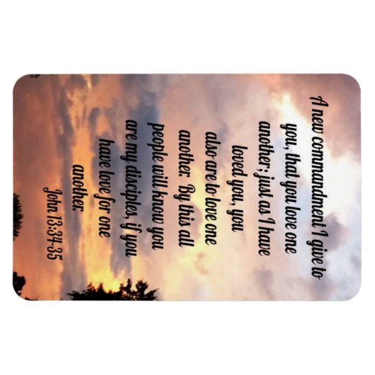 John 13:34-35 magnet (Horizontal)