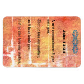 John 13:34 Bronze Red Texture Liebe einander Magnet (Horizontal)