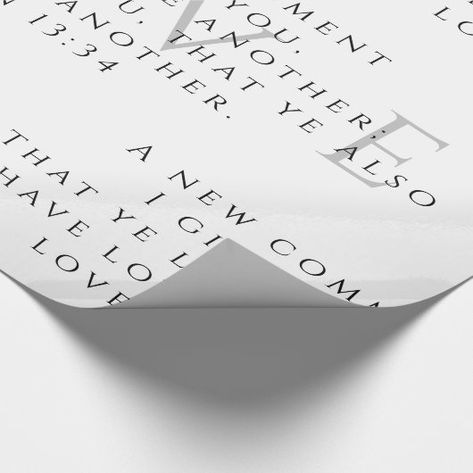 John 13:34 Geschenkpapier über Weihnachtswrap (Ecke)