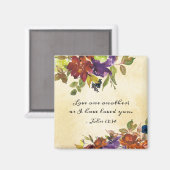 John 13:34 Liebe einander, wie ich dich geliebt ha Magnet (Vorderseite/Rückseite)