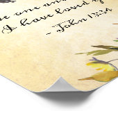 John 13:34 Liebe einander, wie ich dich geliebt ha Poster (Ecke)