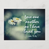 John 13:34 Liebe einander, wie ich dich geliebt ha Postkarte (Vorderseite)