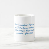 John 13:34 Personalisierter Rosenkaffeebecher Kaffeetasse (Mittel)