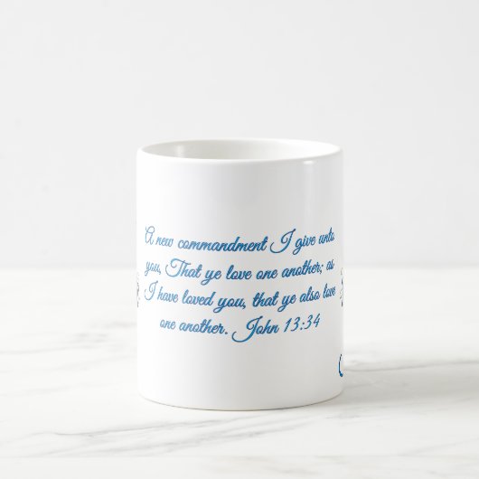 John 13:34 Personalized Rose Coffee Mug Kaffeetasse (Mittel)