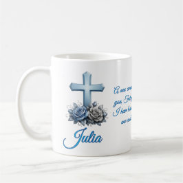 John 13:34 Personalized Rose Coffee Mug Kaffeetasse