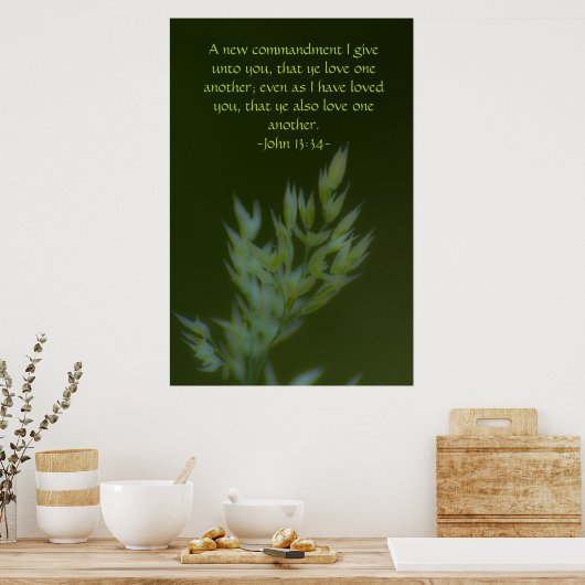 John 13:34 poster (Küche)