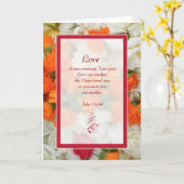 John-13:34 Schrifts-Gruß-Karte Karte (Gelbe Blume)