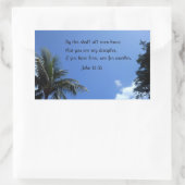 John 13:35 rechteckiger aufkleber (Tasche)