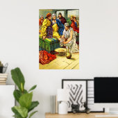 John 13:4-17 Waschen des Schülerfühloposters Poster (Heimbüro)