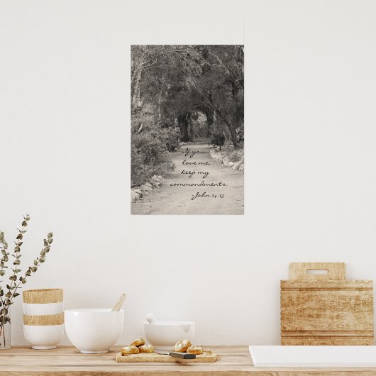 John 14:15 path Foto Poster (Küche)