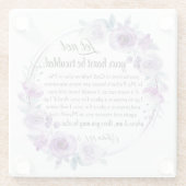 John 14:1-3 Bibelverse Lila Blüte Glasuntersetzer (Rückseite)