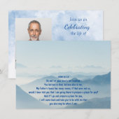 JOHN 14:1:3 Schrift Feier des Lebens Berg Einladung (Vorne/Hinten)