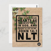 John 14:1 Bible Verse Memory Card - Postkarte (Vorne/Hinten)
