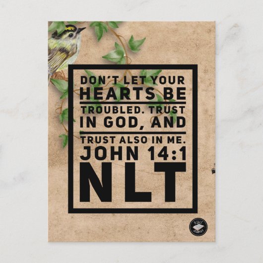 John 14:1 Bible Verse Memory Card - Postkarte (Vorderseite)