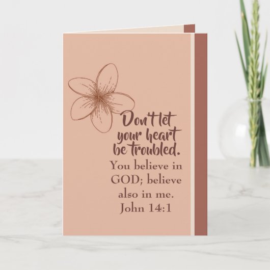 John 14:1 Lasse nicht, dass dein Herz in Schwierig Karte (Vorderseite)