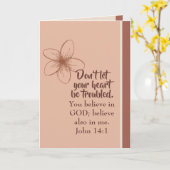 John 14:1 Lasse nicht, dass dein Herz in Schwierig Karte (Gelbe Blume)