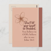 John 14:1 Lasse nicht, dass dein Herz in Schwierig Postkarte (Vorne/Hinten)