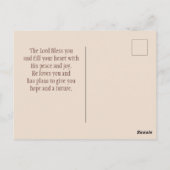 John 14:1 Lasse nicht, dass dein Herz in Schwierig Postkarte (Rückseite)