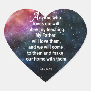 John-14:23 Herz-Aufkleber