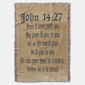 John-14:27   Bibel-Vers-kundenspezifisches Decke (Vorderseite Vertikal)